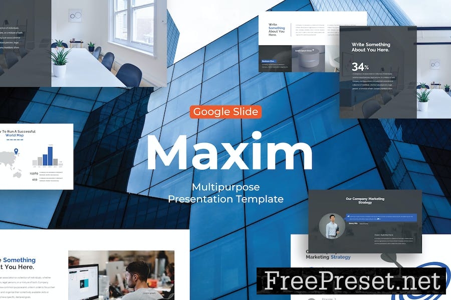 Maxim - Google Slide Template MXRBMTE