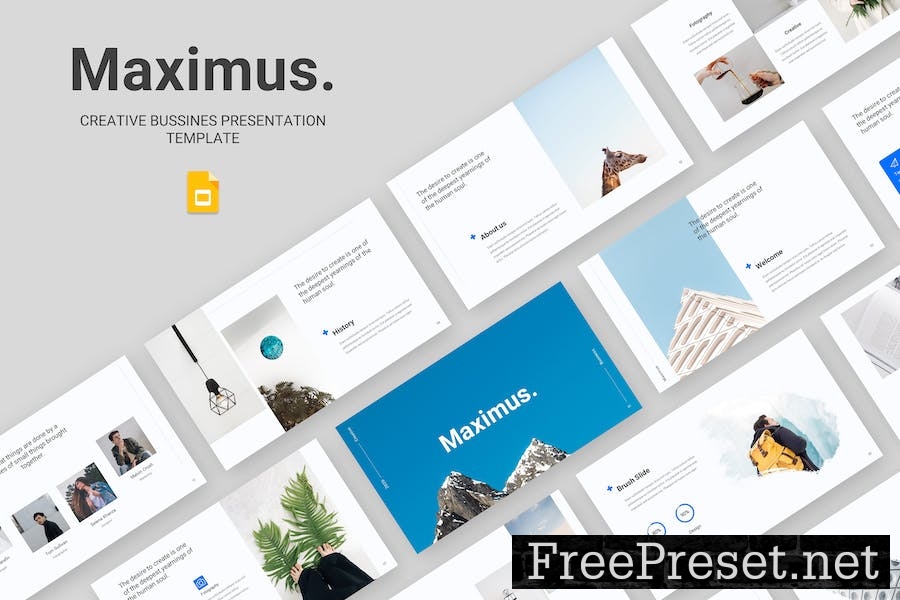 Maximus - Creative Bussines Google Slide Template RT6Q57J