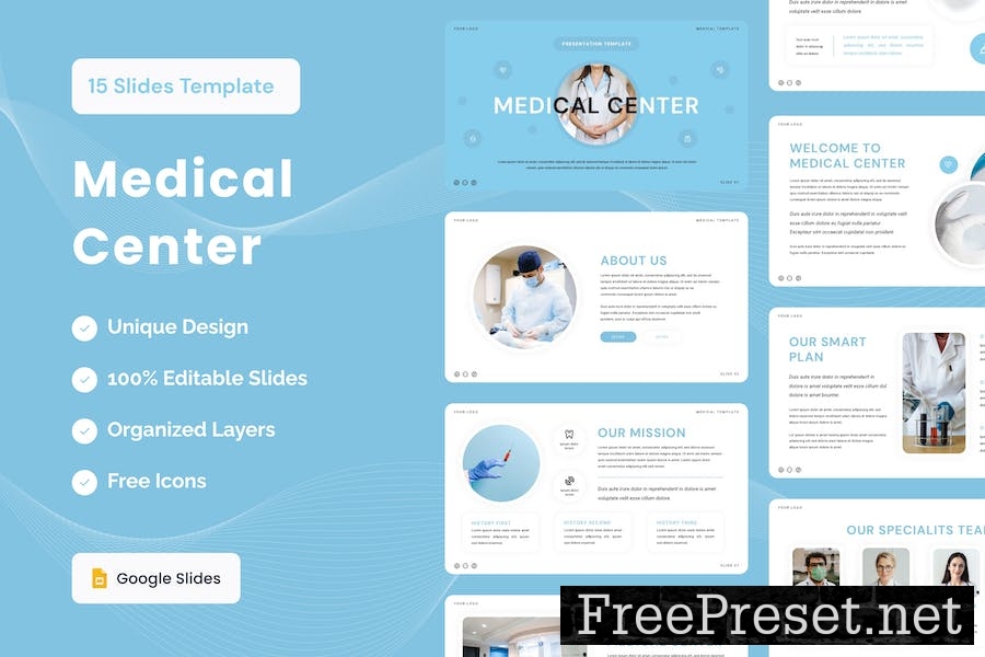 Medical Center Presentation Template D8M94ML