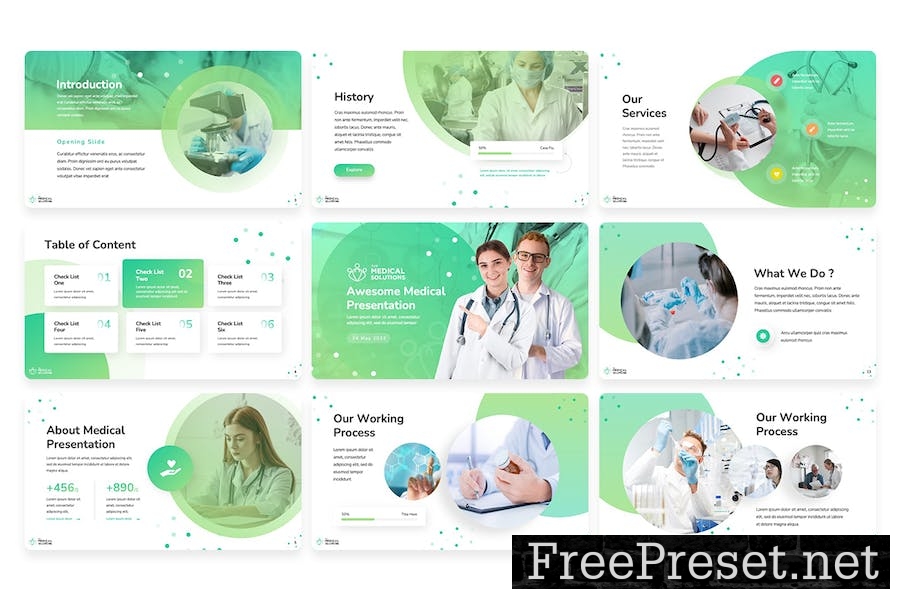 Medical Solution - Google Slide Template 6M6NJBP