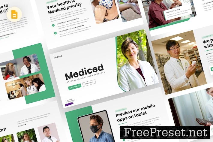 Mediced - Medical Google Slides Template PCKH3WM