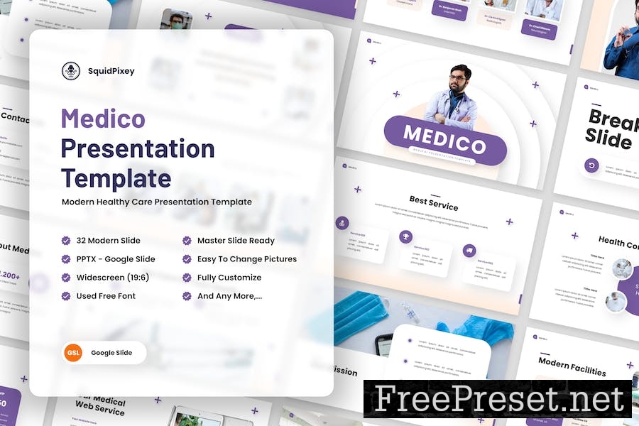 Medico - Modern Healthcare Google Slides Template 9ANCCNU