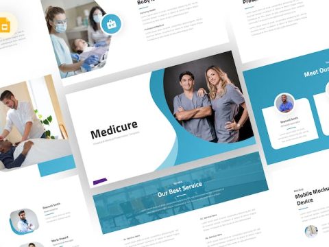 Medicure - Hospital Google Slides Template 4MLT2NE