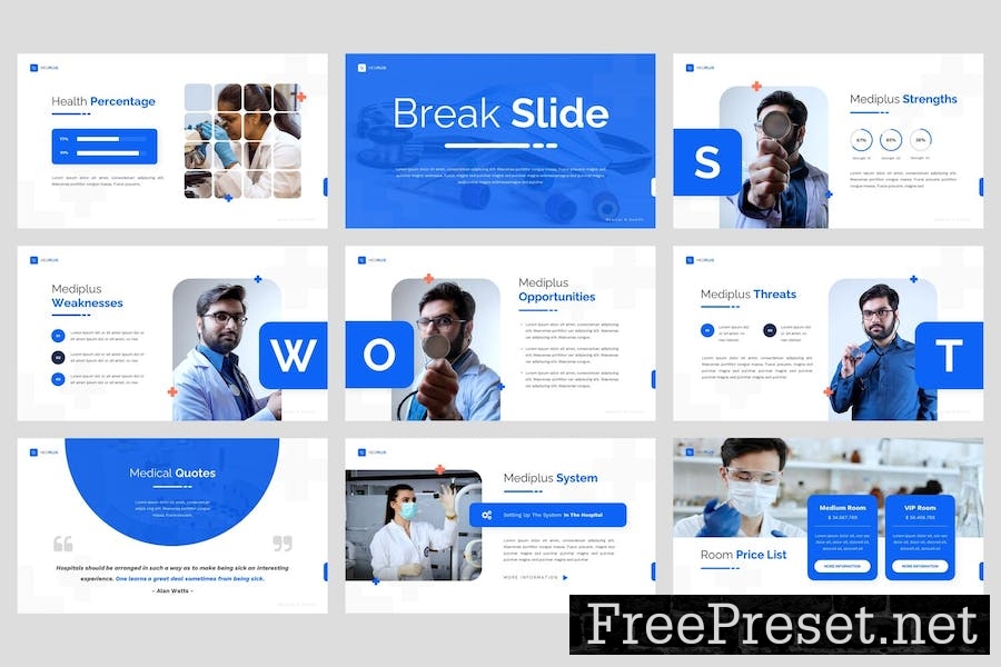 Mediplus - Medical & Health Google Slides Template 5NA6AVQ