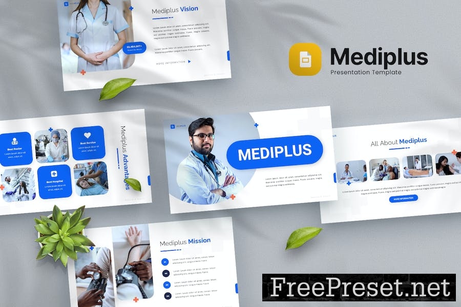 Mediplus - Medical & Health Google Slides Template 5NA6AVQ