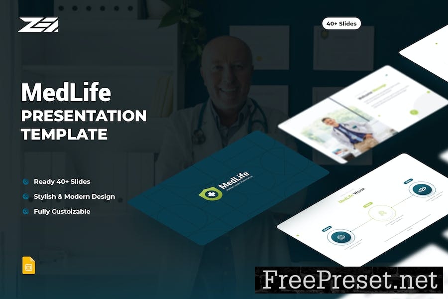 MedLife - Medical Center Google Slides Template FSP3BN2