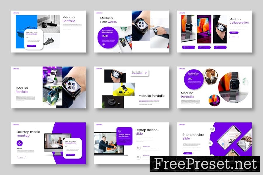 Medusa - Business Google Slide Template 3QALG3J