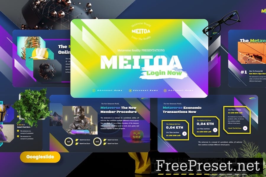 Meitoa - Metaverse Reality Googleslide Templates A364TBU