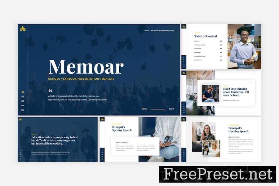 Memoar - University & School Google Slide Template FG6QS2B