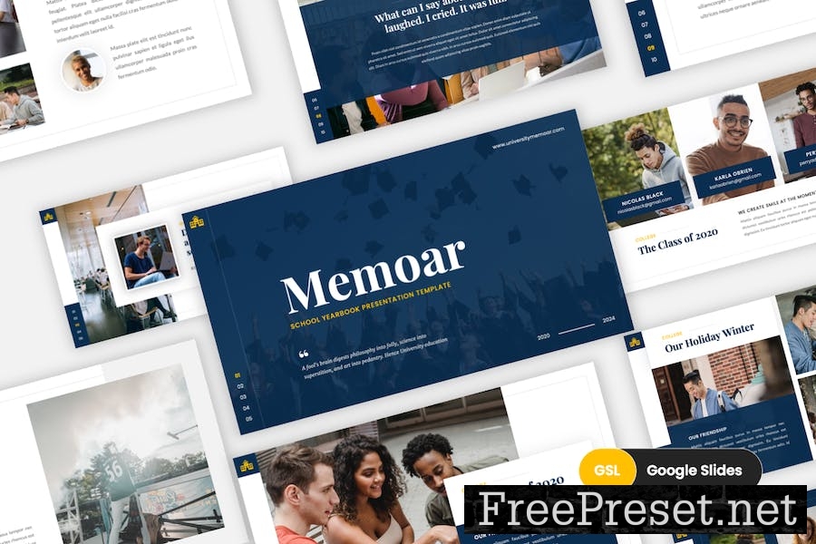 Memoar - University & School Google Slide Template FG6QS2B