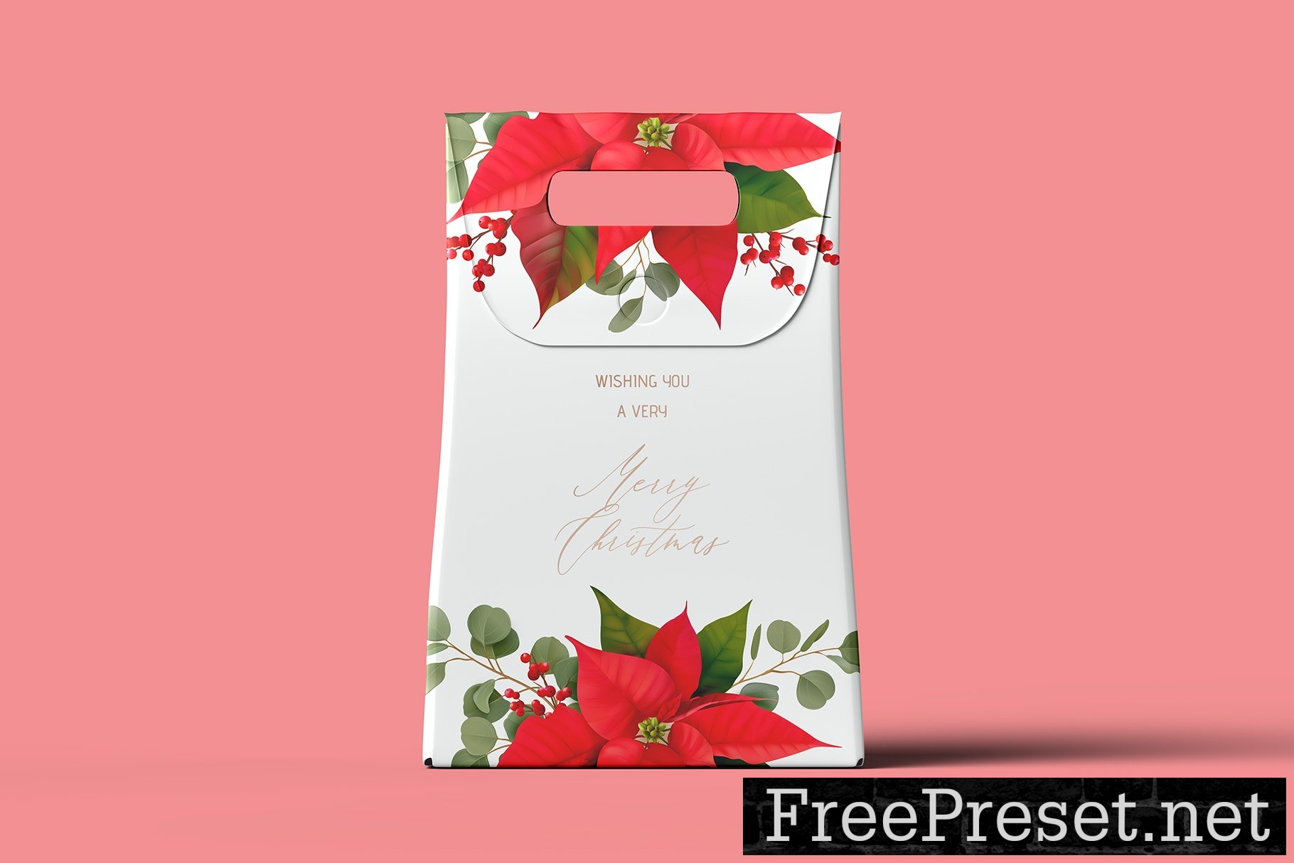 Merry Christmas Gift Box Mockup 10313848