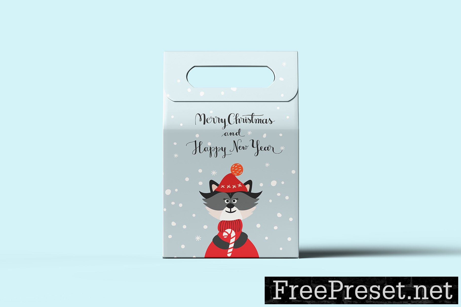 Merry Christmas Gift Box Mockup 10313848