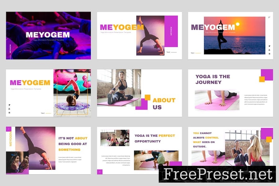 Meyogem - Yoga Minimalism Google Slides Template VUVF5LQ