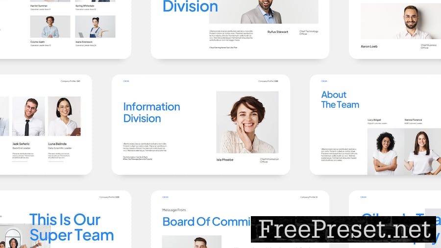 Minimalist Blue White Business Company Profile GSL DGGGBS3