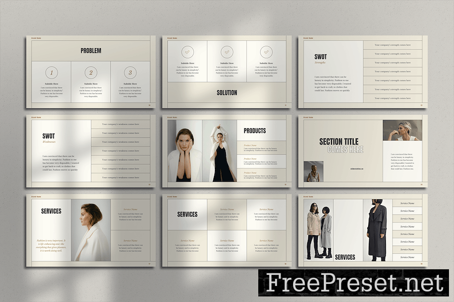 Minimalist Fashion Presentation for Google Slides