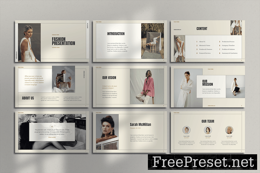 Minimalist Fashion Presentation for Google Slides