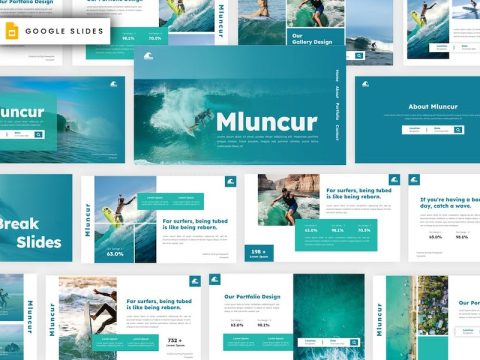 Mluncur - Creative Surfing Google Slides Template ADF5MEU