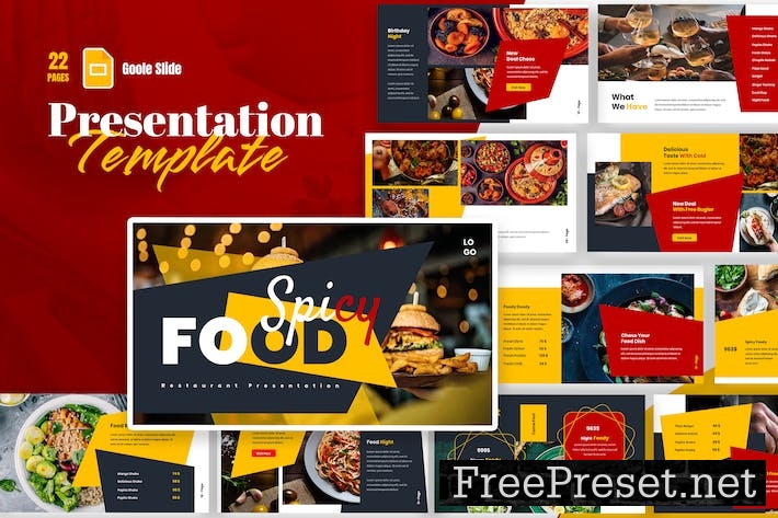 Moby Food Google Slide Presentation Template MFAYN9F