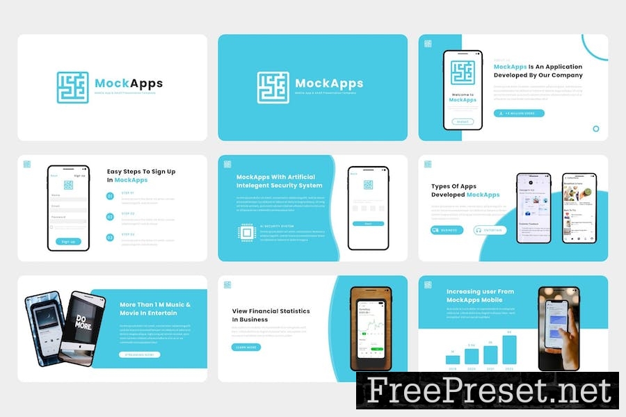 MockApps - Mobile App Google Slides Templates YT273KW