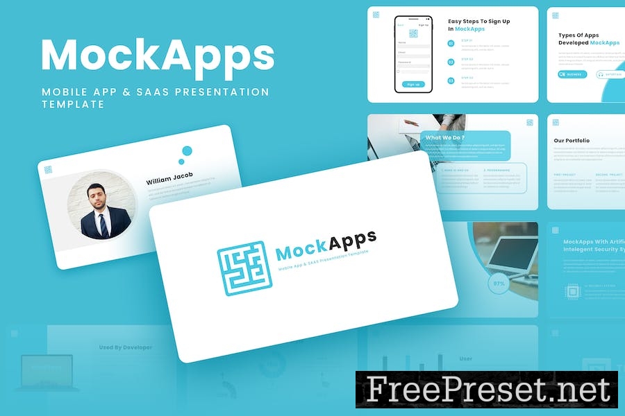 MockApps - Mobile App Google Slides Templates YT273KW