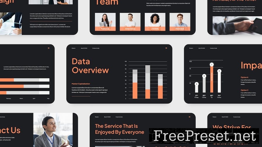 Modern Black Orange Company Profile Presentation H6XKKJE