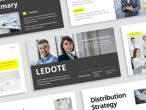 Modern Gray Yellow Marketing Business Presentation DVKW2DE