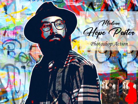 Modern Hope Poster Photoshop Action 10312879