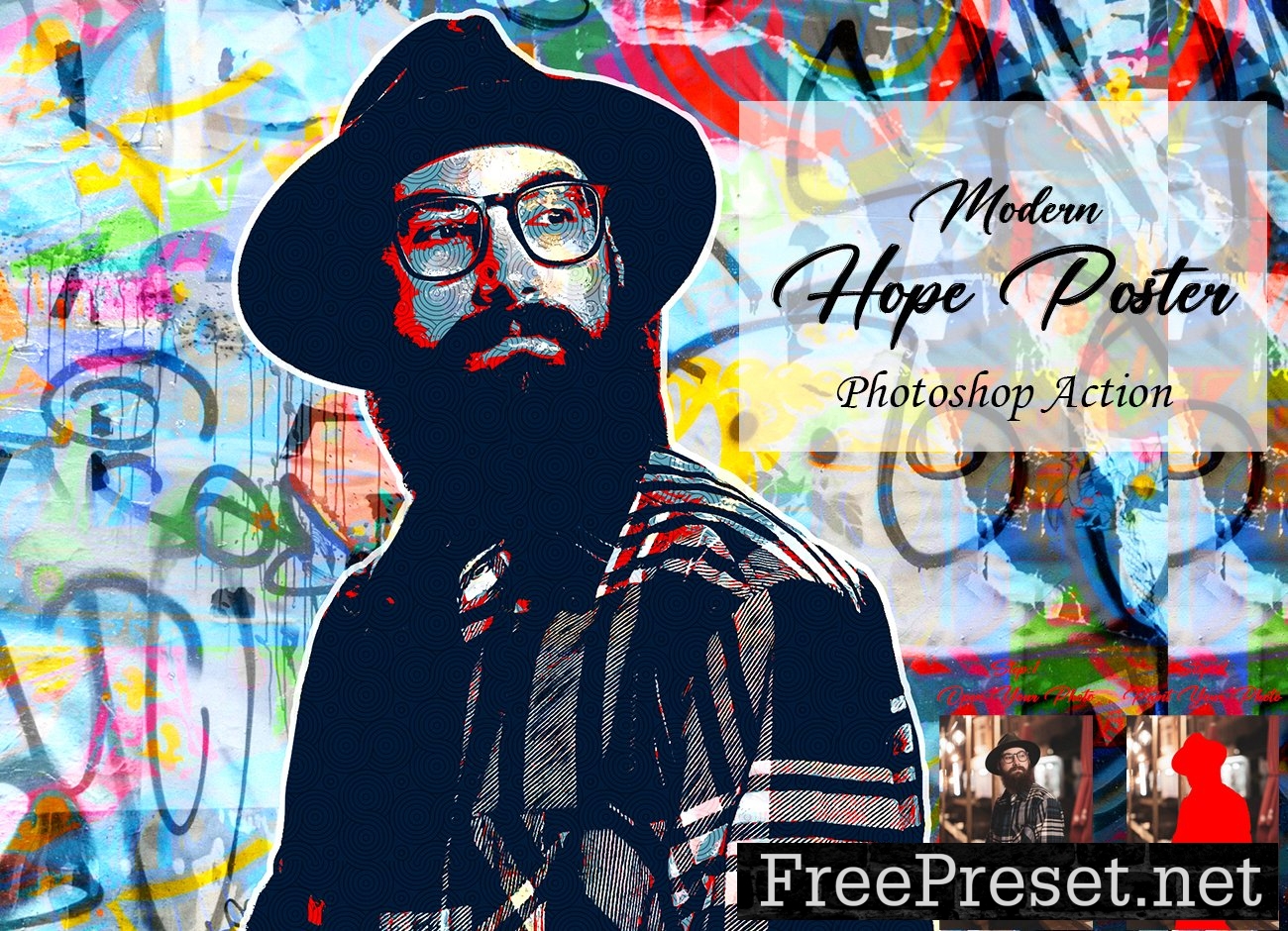 Modern Hope Poster Photoshop Action 10312879