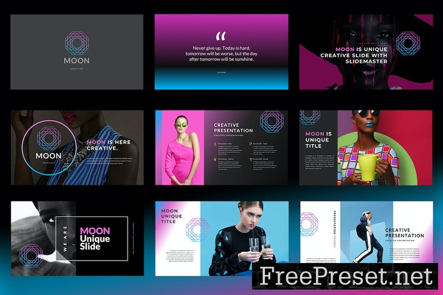 Moon Creative Google Slides Template VJFMTXN