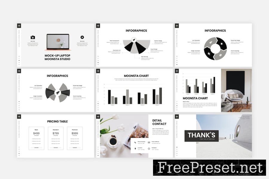 Moonsta - Minimal Google Slides Template GAASX8Y