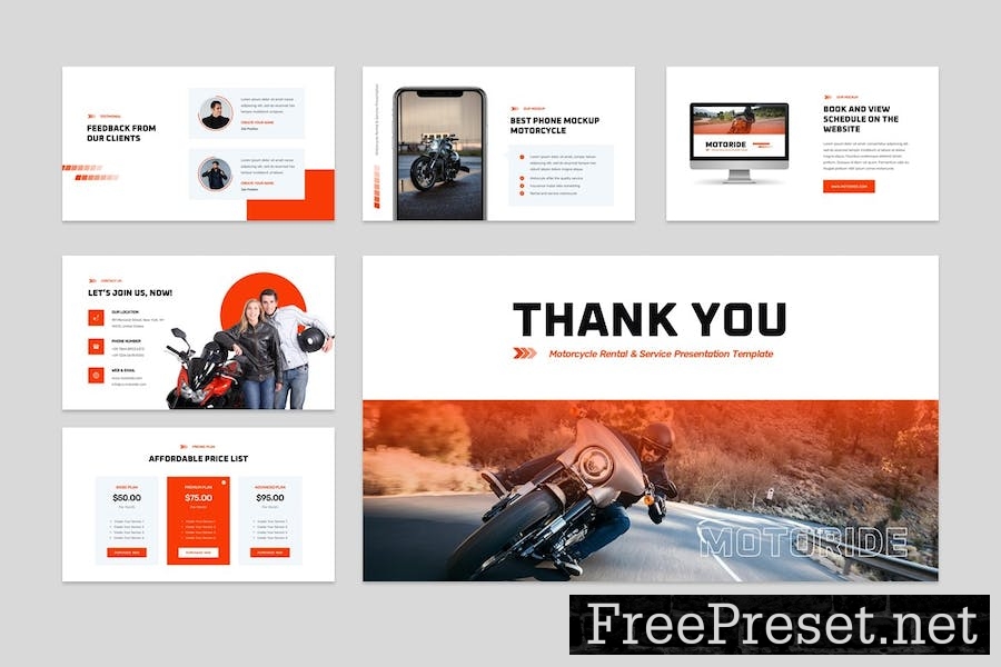 Motorcycle Rental & Service Google Slides RRSA6Q3