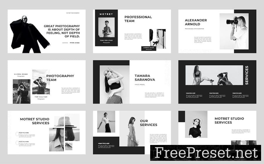 Motret - Photography Studio Google Slide Template 8HEAR79