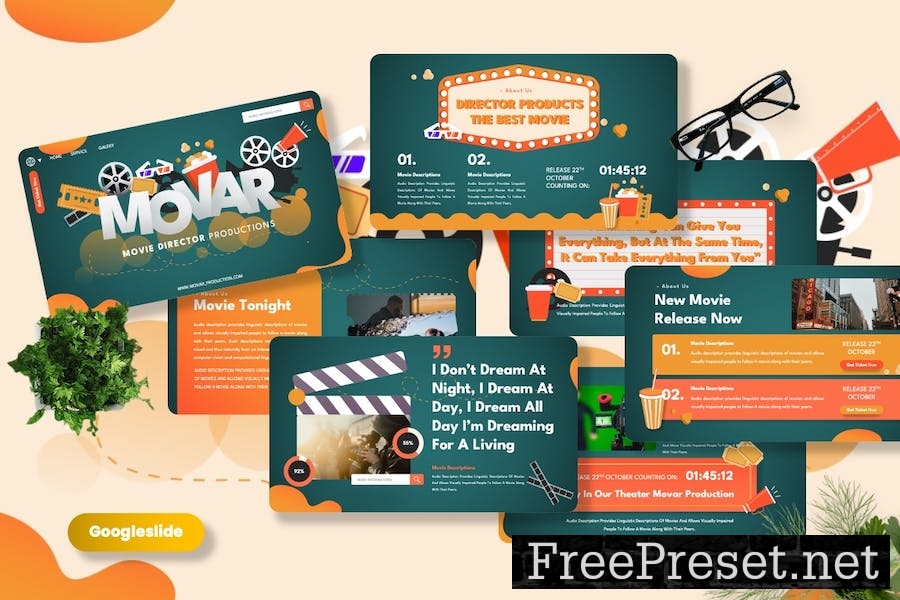 Movar - Movie Director Googleslide Template JF4KPL9