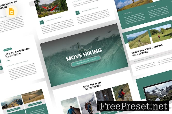 Move - Hiking Google Slides Template 8BYHJH4