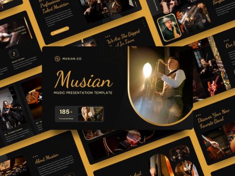 Musian - Music Google Slide Template GEMGRGK