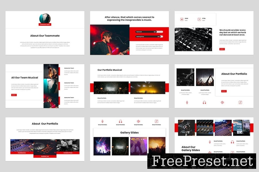 Musical - Music Studio Google Slides Template FDS8D6K