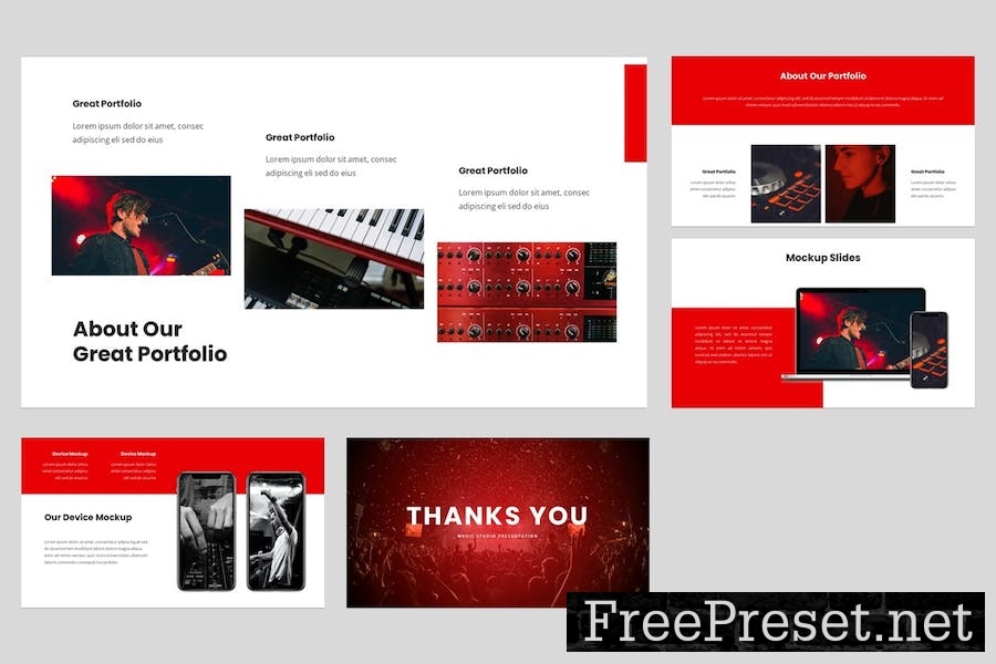 Musical - Music Studio Google Slides Template FDS8D6K