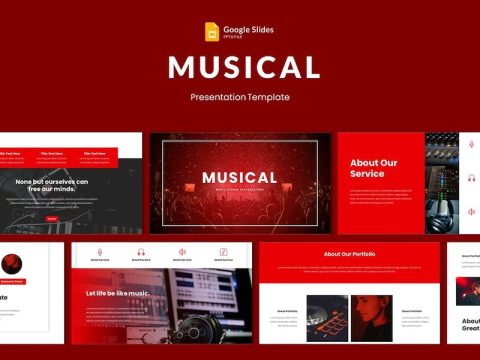 Musical - Music Studio Google Slides Template FDS8D6K