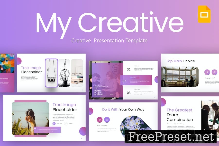 My Creative Purple Creative Business Google Slides JE5U97V