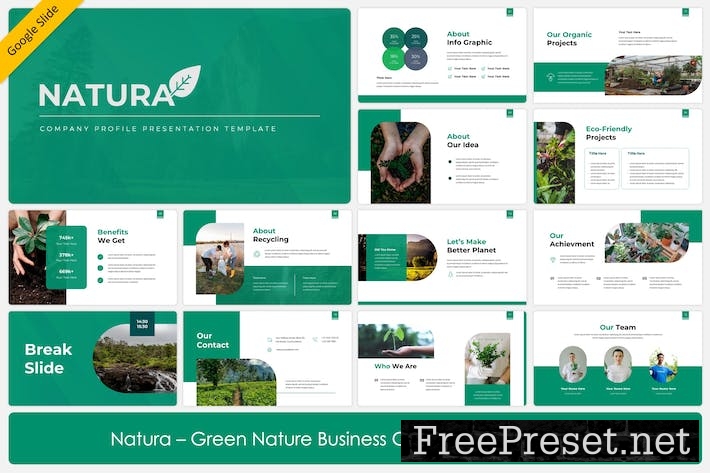 Natura - Green Nature Business Google Slides YBQQFAL