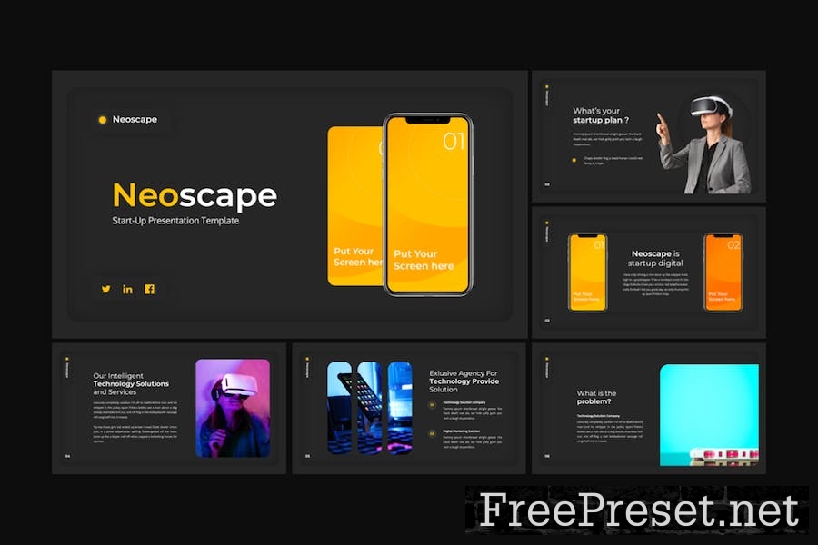 Neoscape - Pitch Deck Google Slides Template ENY9GKY