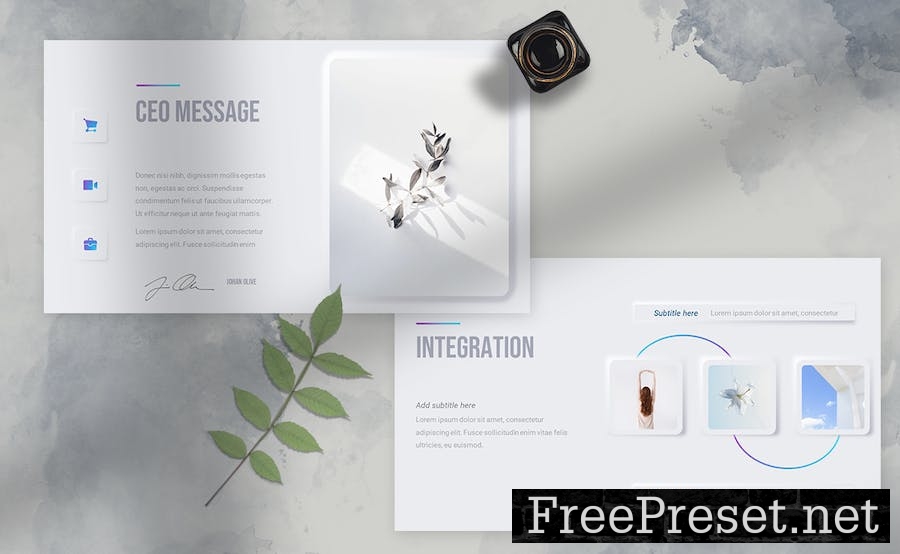 Neumorphism Google Slides Presentation Template 9SNV7P3