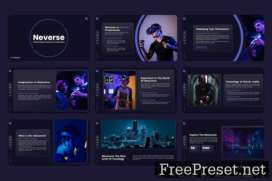 Neverse - Metaverse Google Slide Template K4NBZ99