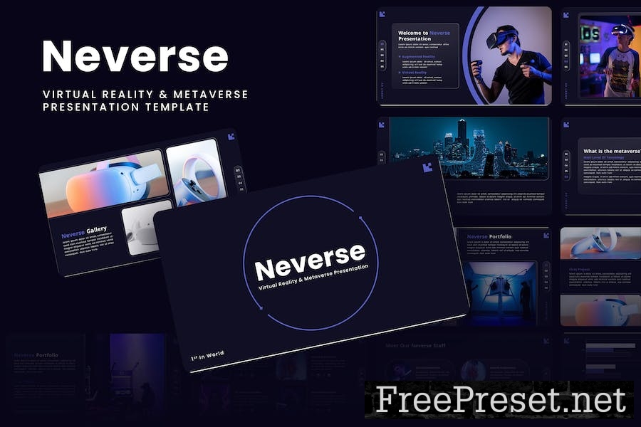 Neverse - Metaverse Google Slide Template K4NBZ99