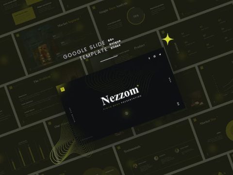 Nezzom - Dark Pitch Deck Google Slide Template EK9H96V