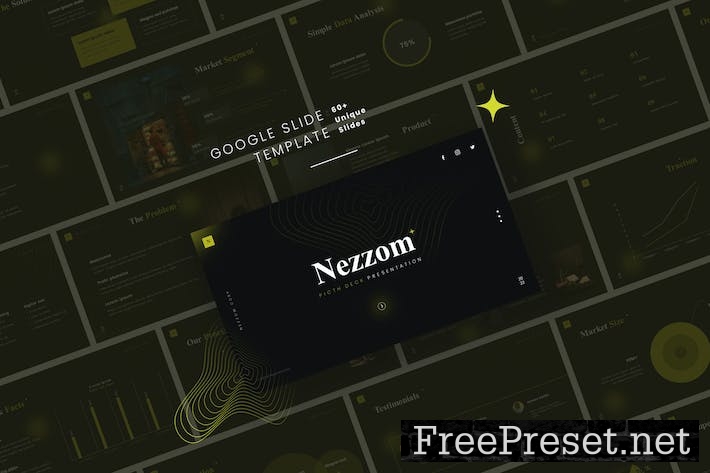 Nezzom - Dark Pitch Deck Google Slide Template EK9H96V