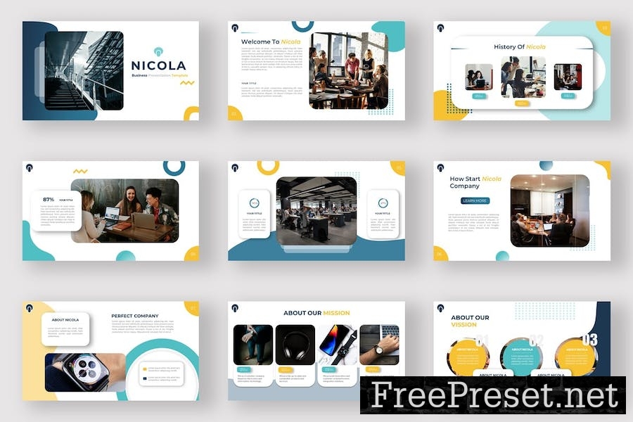 Nicola - Creative Business Google Slide Template L3U3NBQ