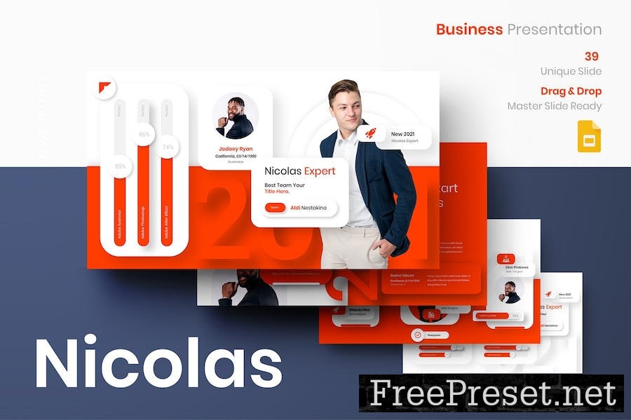 Nicolas - Business Google Slide Template 96H6BS7