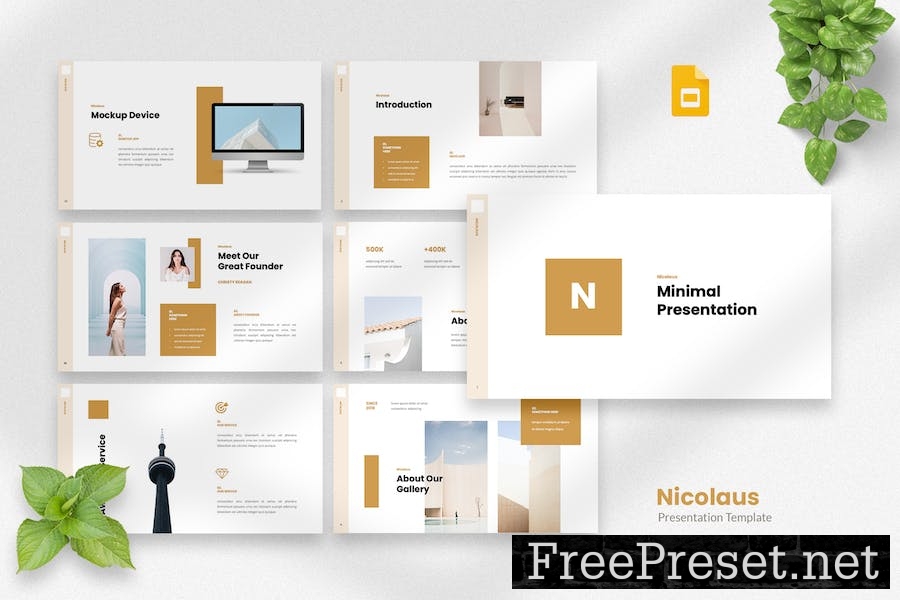 Nicolaus - Minimalist Google Slides Template CB2XGSU