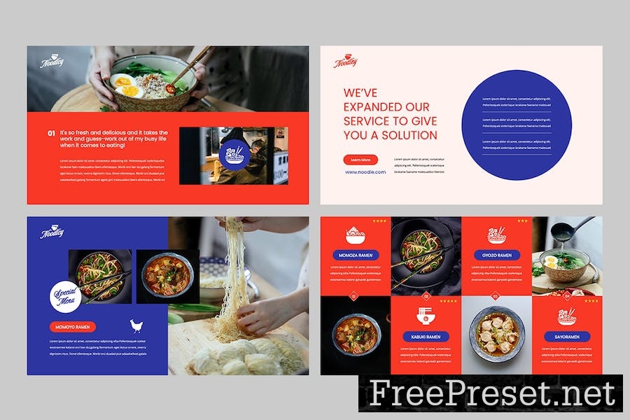 NOODLEY - Food & Restaurant Google Slides Template 97CXPB9